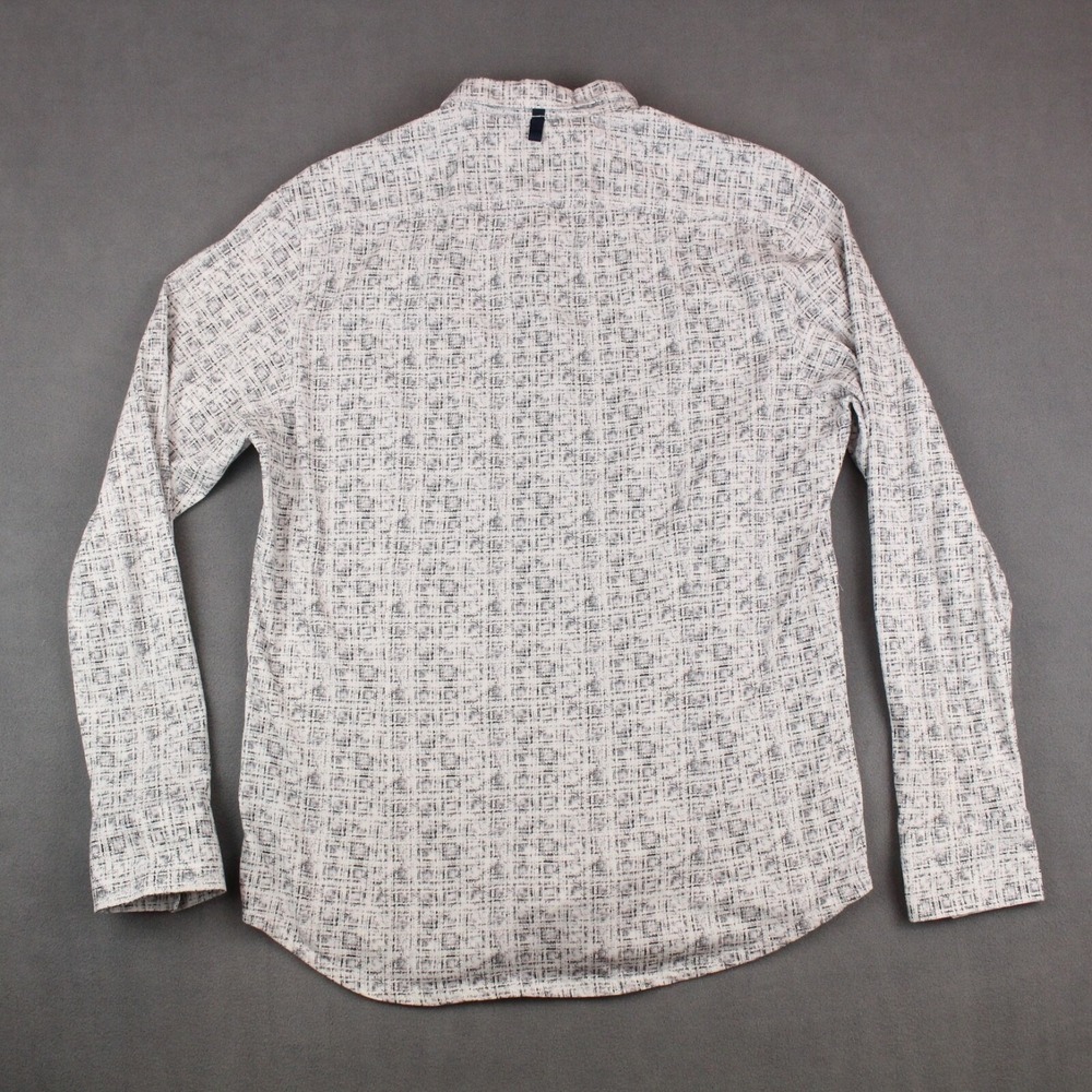 WRK The Reworked Shirt Mens Size M White Black Cotton Button Down Long Sleeve - Picture 8 of 8